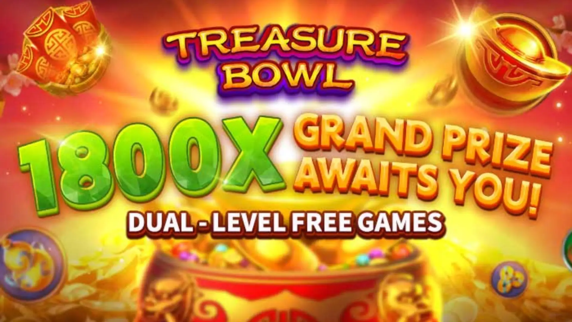 Multiplicadores Treasure Bowl hh777 - 7777x Máximo com Tigela Dourada